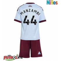Camiseta Aston Villa Johan Manzambi #44 Tercera Equipación para niños 2026-27 manga corta (+ pantalones cortos)